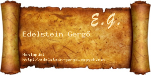Edelstein Gergő névjegykártya