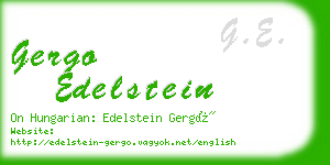 gergo edelstein business card